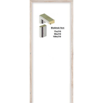 Beltéri ajtó blokktok hamvas tölgy 75*210-es vagy 90*210 cm-es vagy 100*210 cm-es