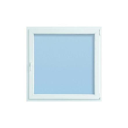 CanDo 118 cm x 118 cm-es műanyag ablak 3 rétegű üvegezéssel bukó-nyíló 7 kamrás  jobbos fehér