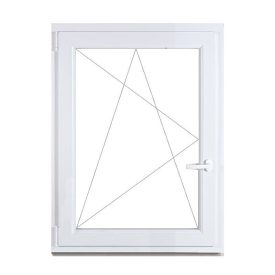   CanDo 118 cm x 148 cm-es műanyag ablak 3 rétegű üvegezéssel bukó-nyíló 7 kamrás  balos fehér