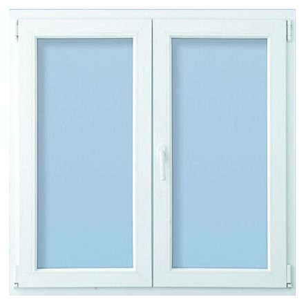 CanDo 148 cm x 148 cm-es műanyag ablak 3 rétegű üvegezéssel középen felnyíló 2 szárnyas 7 kamrás fehér
