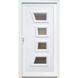 Hannover 4 üveges műanyag bejárati ajtó 98*208-as balos