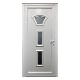   PÁLMA üveges kifelé nyíló műanyag bejárati ajtó 98*208-as jobbos