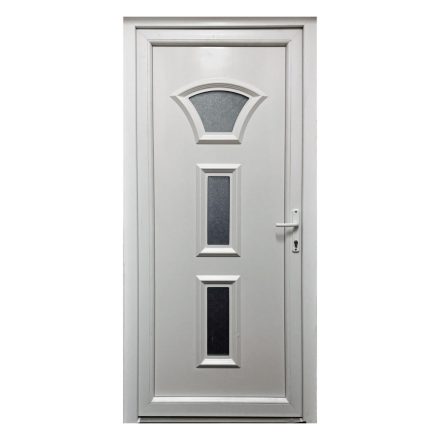 PÁLMA üveges kifelé nyíló műanyag bejárati ajtó 98*208-as jobbos