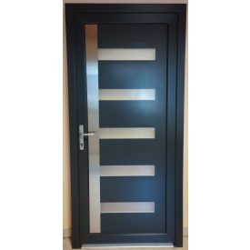   CANDO TEXAS műanyag bejárati ajtó antracit/fehér 98X208-as balos