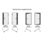 CANDO TEXAS műanyag bejárati ajtó antracit/antracit 98X208-as